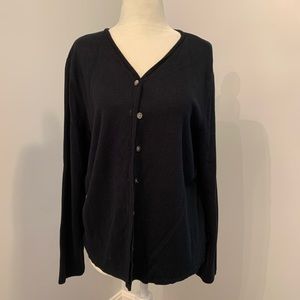 button up black sweater